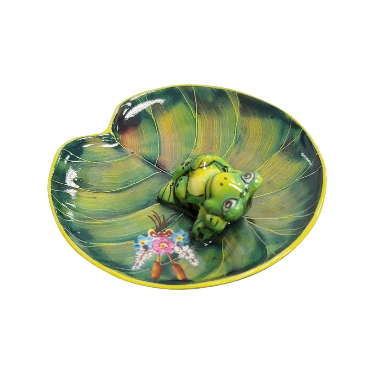 Frog Laying on Lillypad Limoges Box Figurine Collectible, view 4