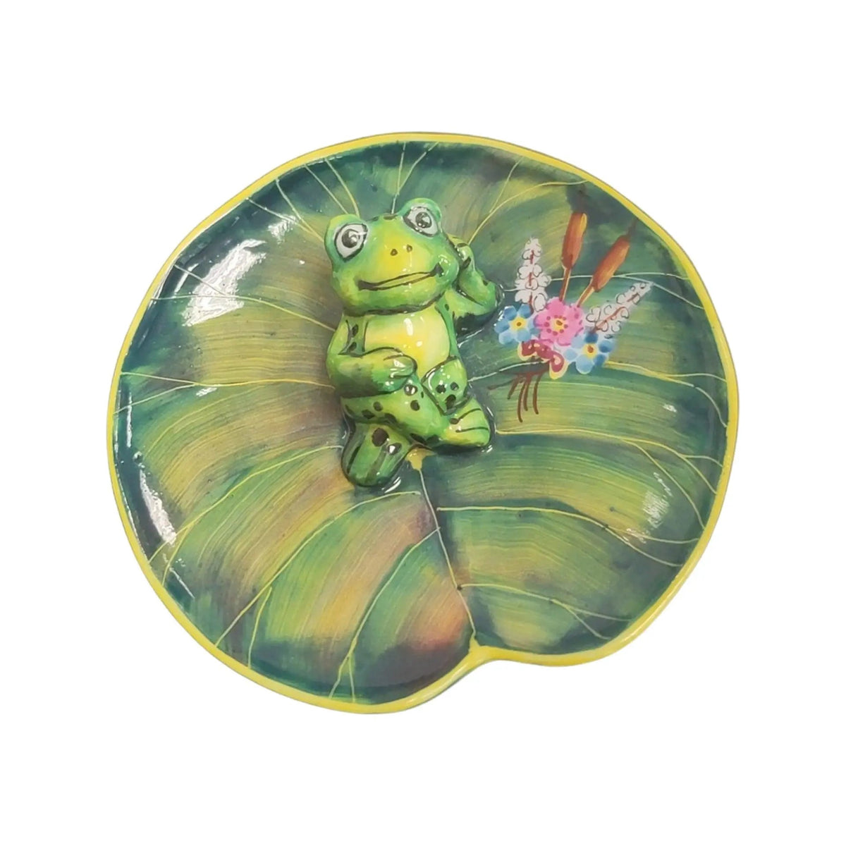 Frog Laying on Lillypad Limoges Box Figurine Collectible, view 6