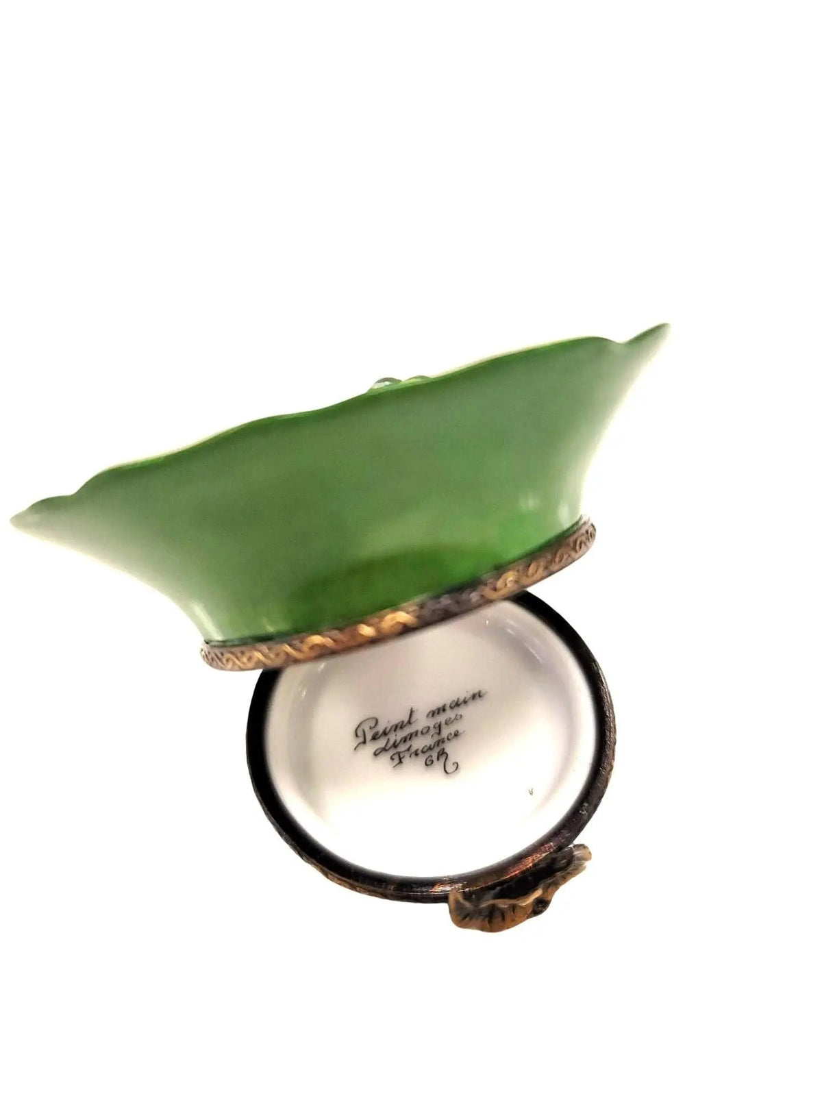 Frog on Lillypad Figurine France, view 2
