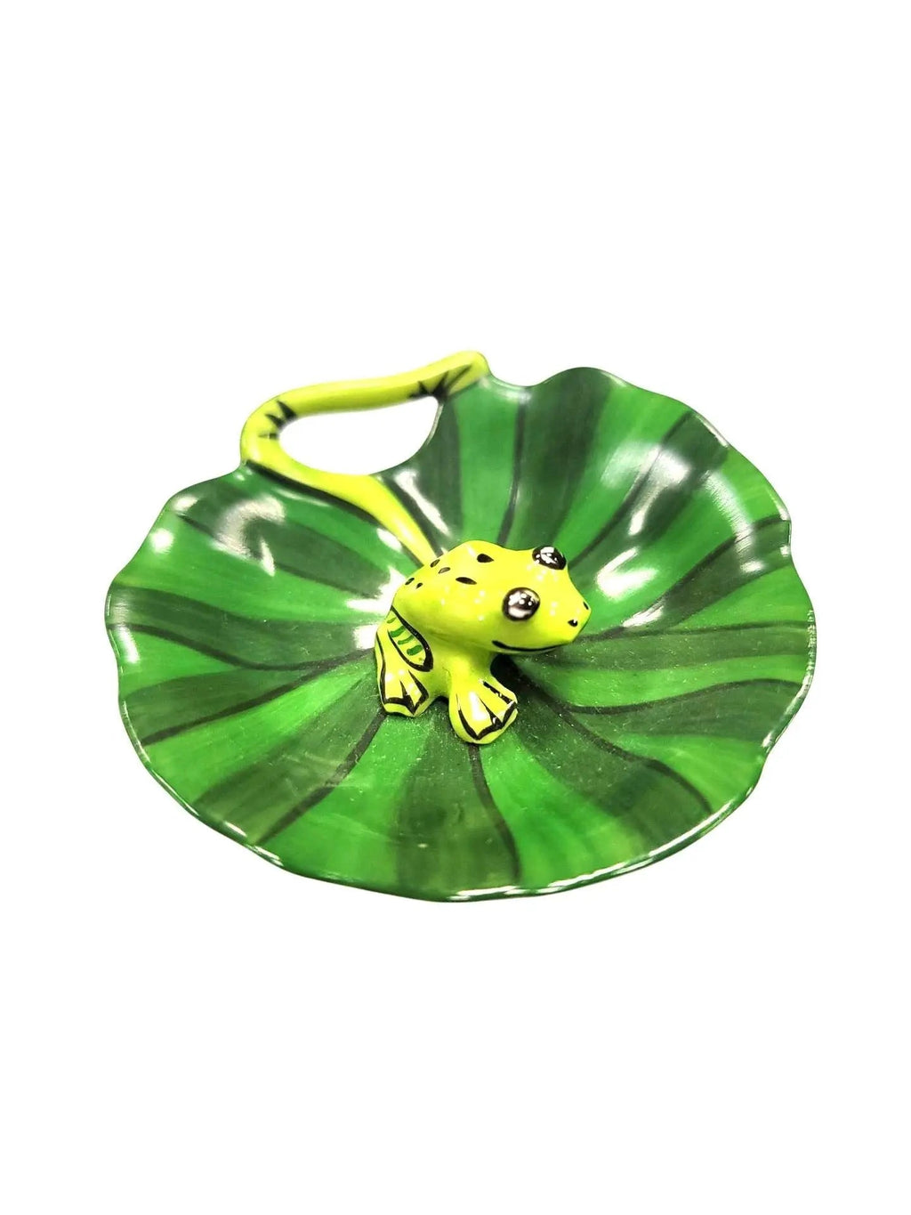 Frog on Lillypad Figurine France, view 3
