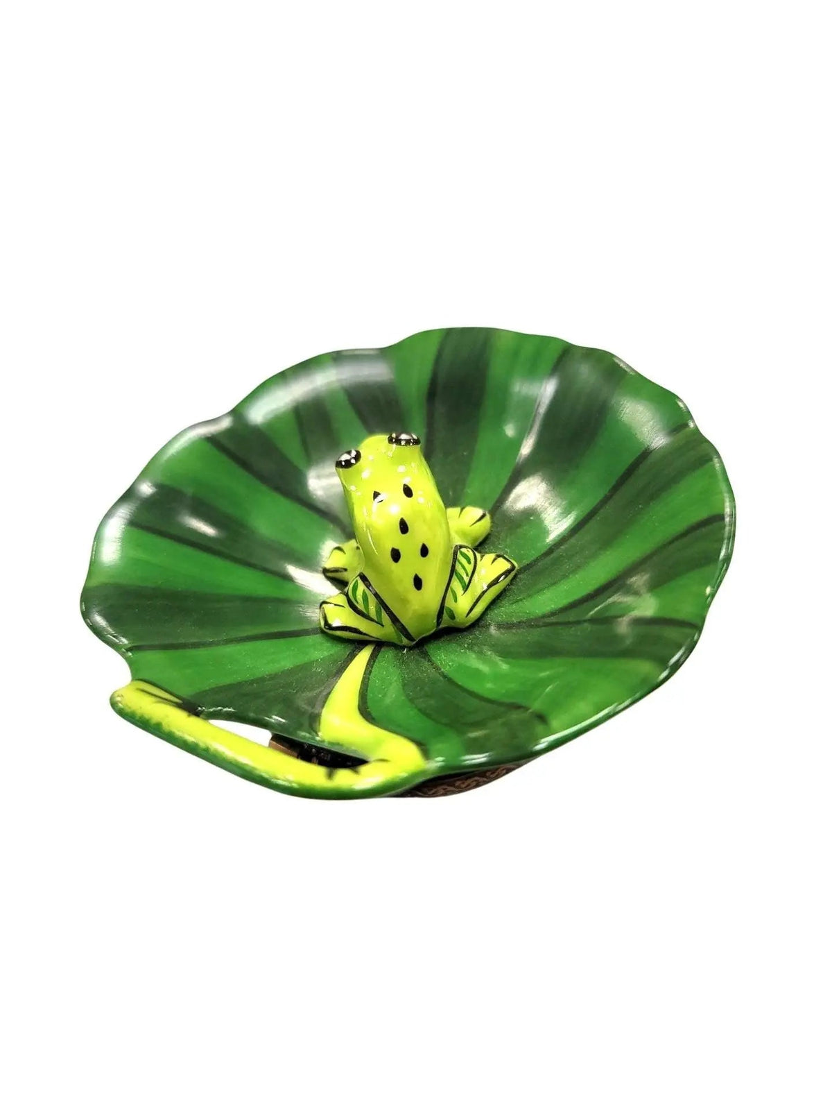 Frog on Lillypad Figurine France, view 5