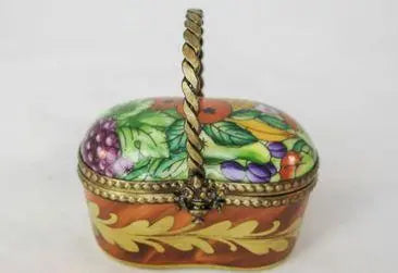 Fruit Basket Limoges Box Figurine, view 2