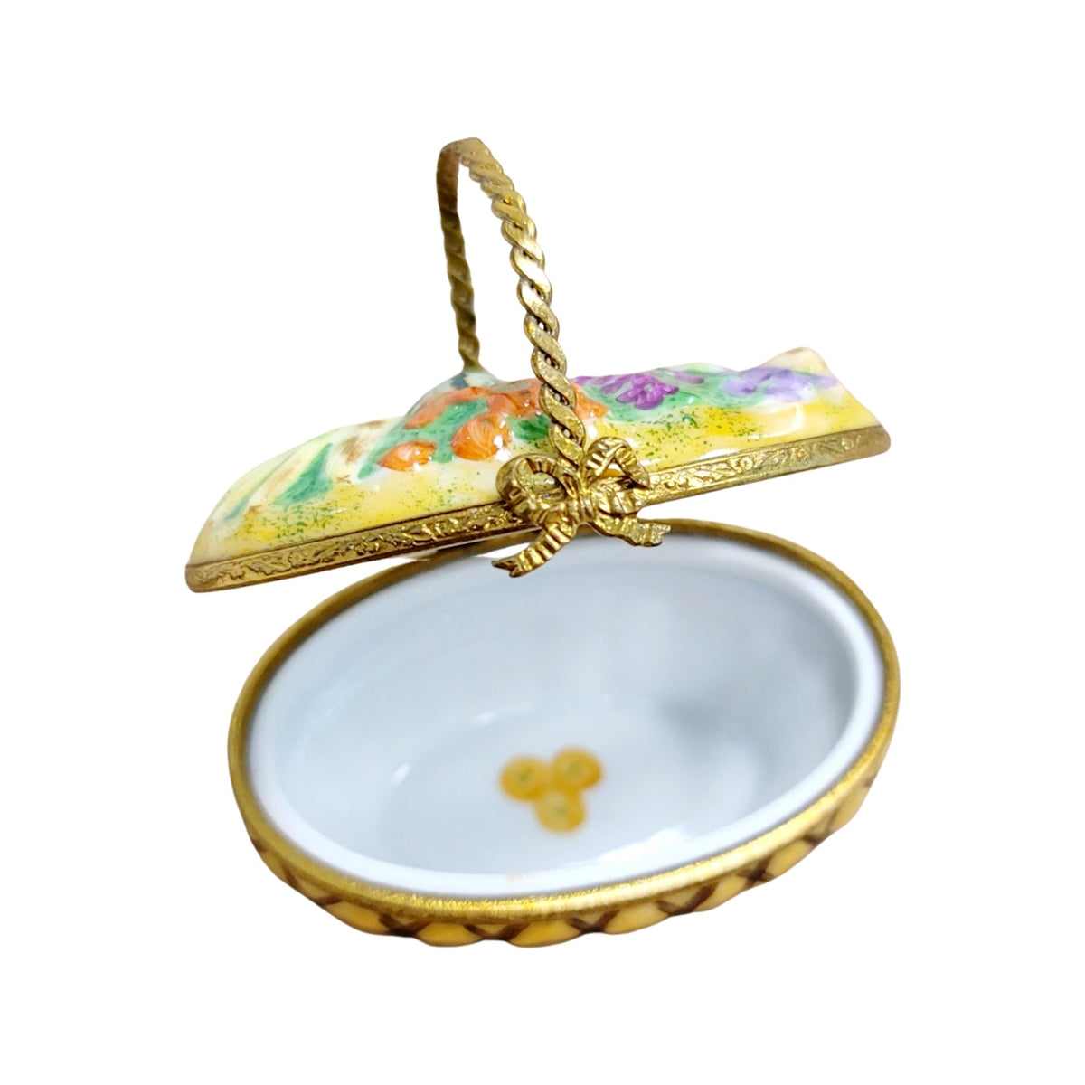 Fruit Basket Porcelain Art Object for Home Decor, view 2
