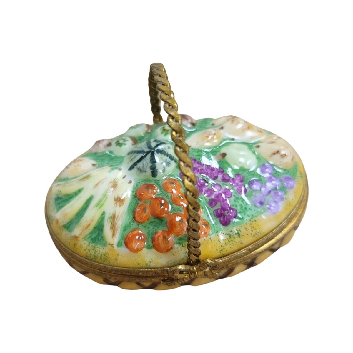 Fruit Basket Porcelain Art Object for Home Decor, view 4
