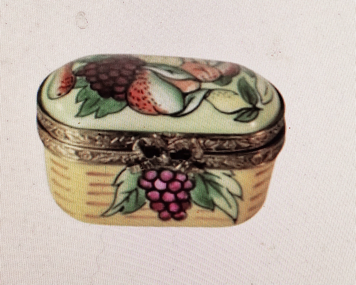 Fruit Limoges Box Figurine Gift, a hand-painted Limoges porcelain gift