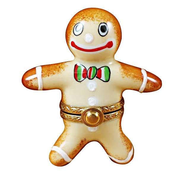 Gingerbread Man Limoges Box for Holiday Collectors, a hand-painted Limoges porcelain gift