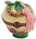Gold Heart Rose Perfume Bottle for Romantic Gifts, a hand-painted Limoges porcelain gift