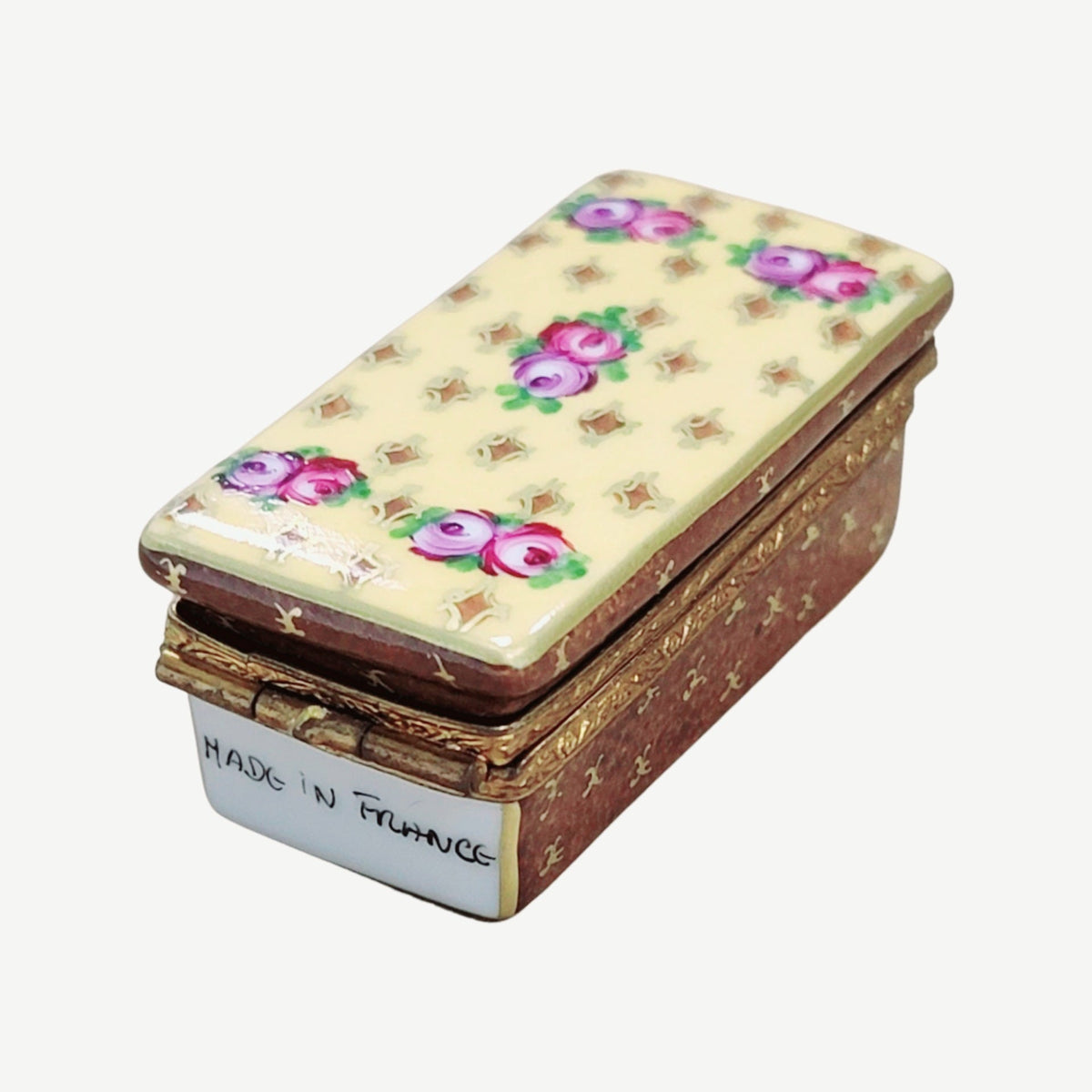 Shoes in Gold Roses Figurine Box, view 3