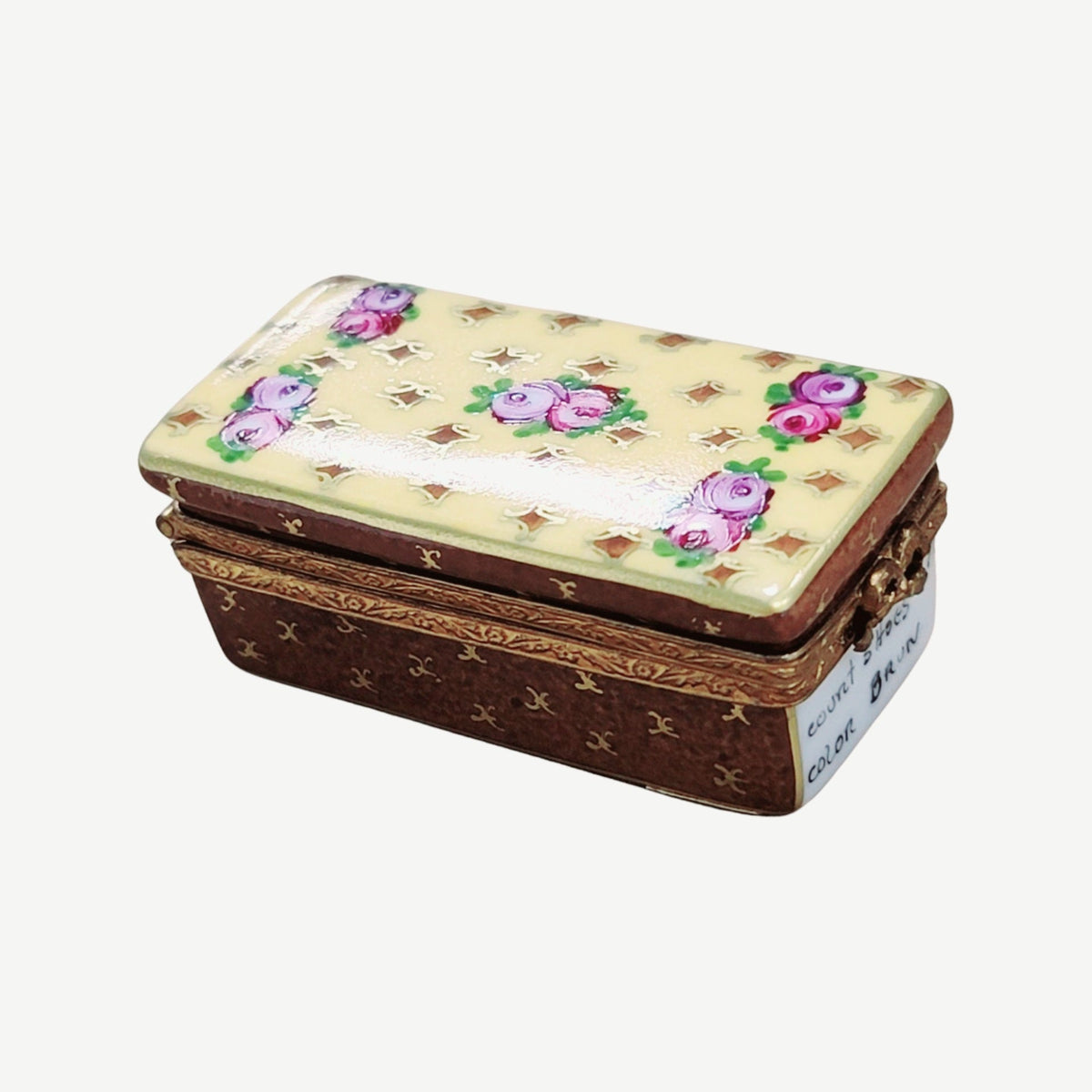 Shoes in Gold Roses Figurine Box, view 4