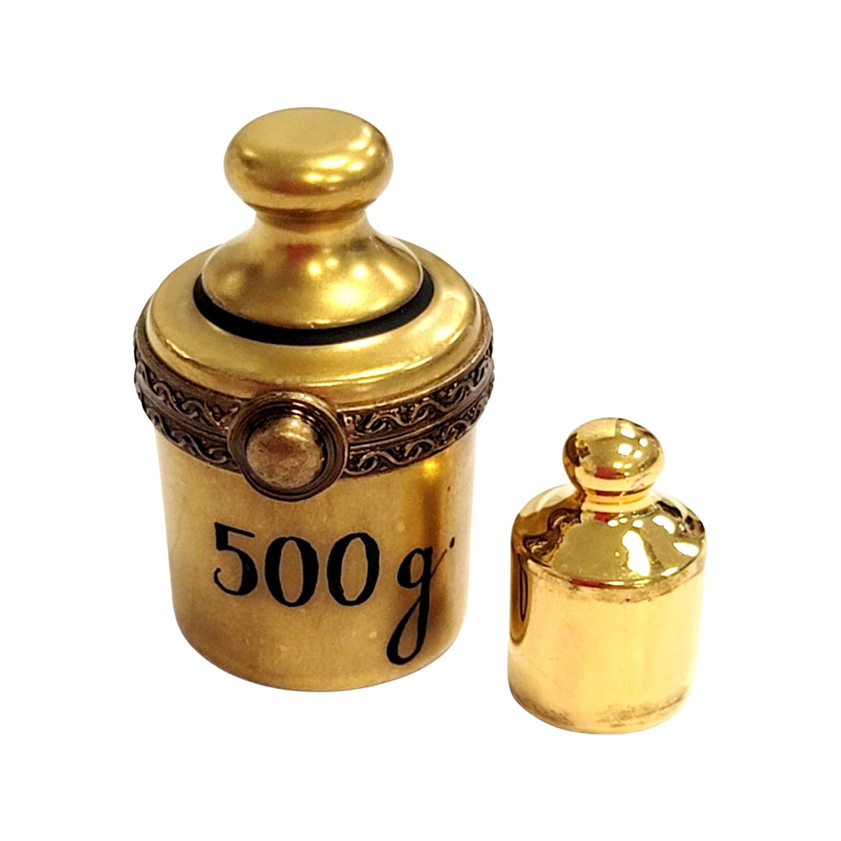 Gold Weight Limoges Box Figurine, view 3