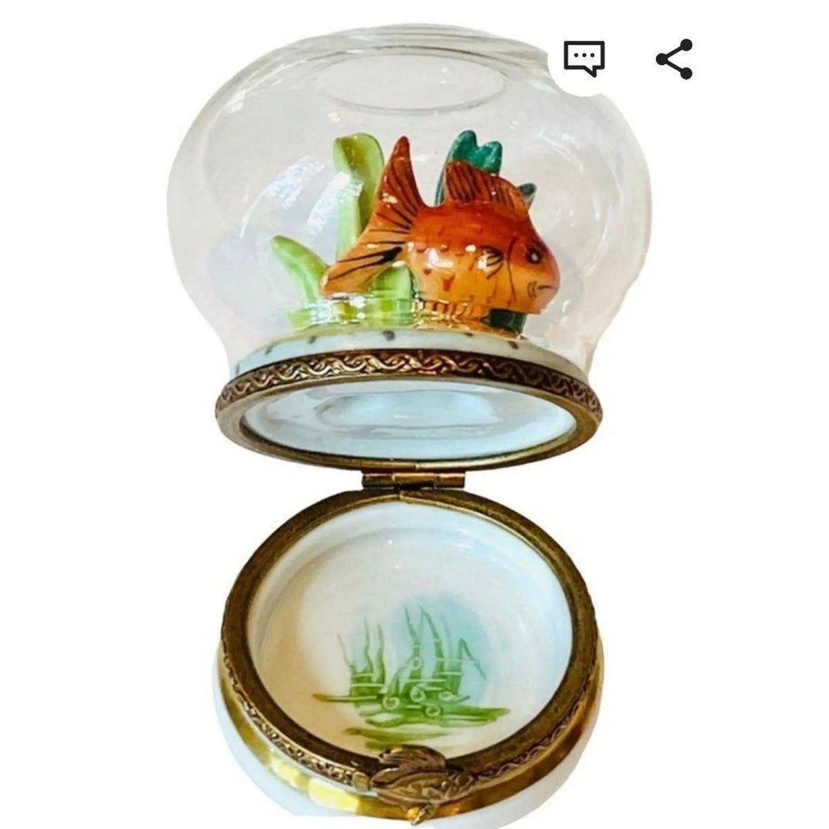 A thoughtful gift for Francophiles: the Gold Fish in Bowl Limoges box