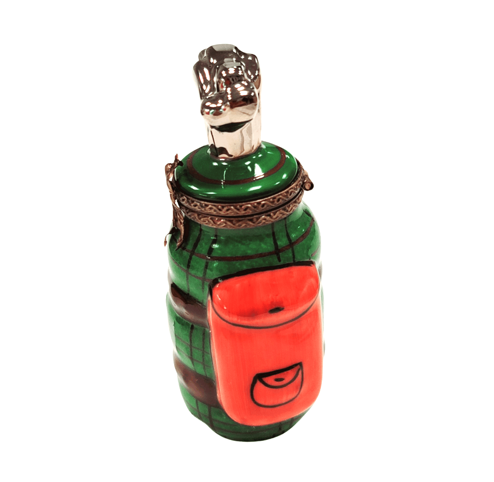 Golf Bag w Clubs Green Orange Sports Limoges Box Gift, view 3