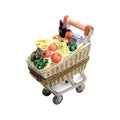 Groceries Shopping Cart Limoges Box Figurine for Collectors, a hand-painted Limoges porcelain gift