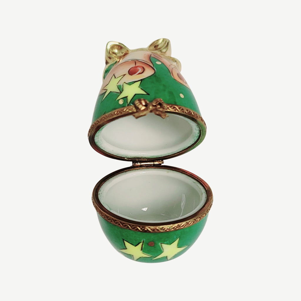 Green Egg Gold Knot Bell Box for Collectors Limoges, view 2