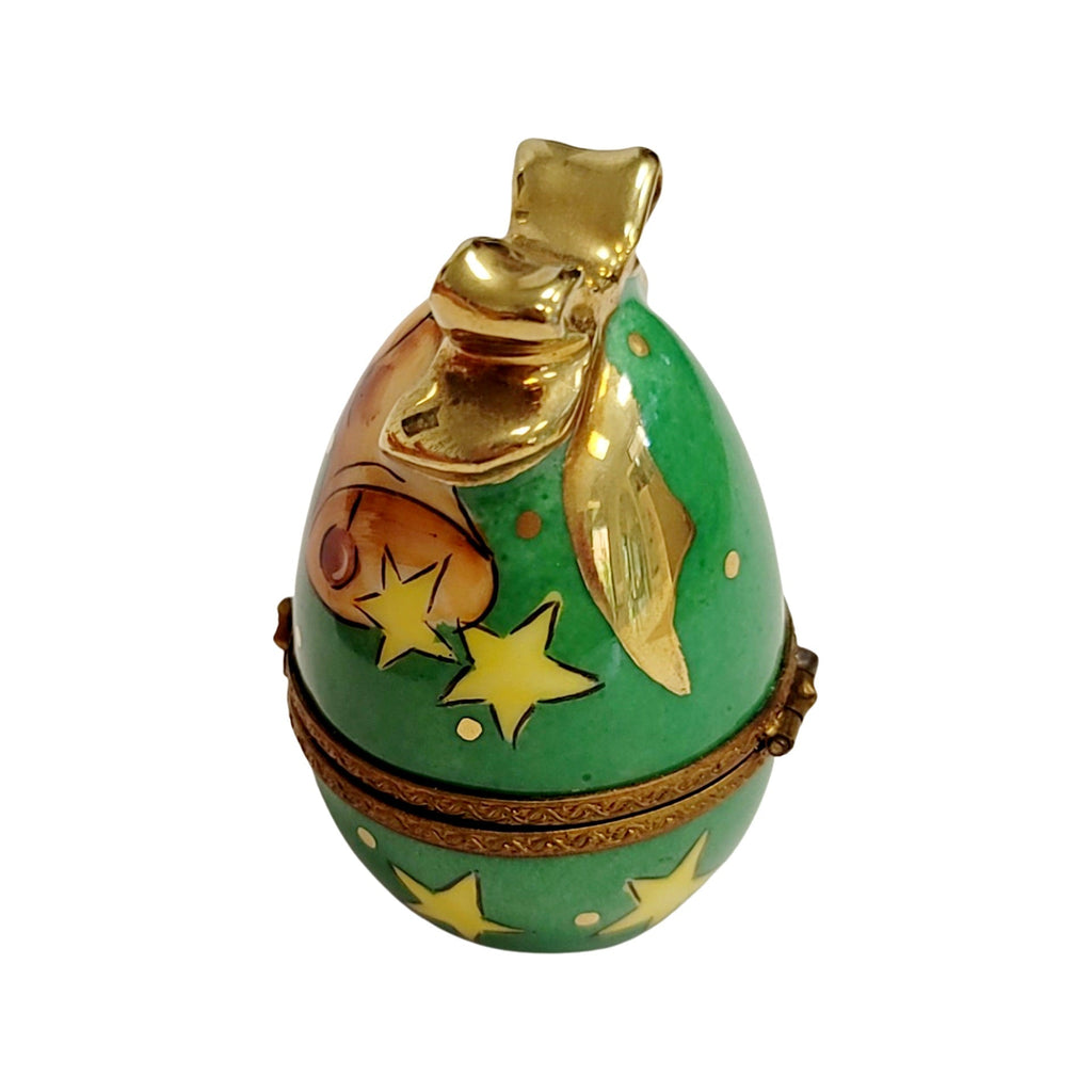 Green Egg Gold Knot Bell Box for Collectors Limoges, view 4