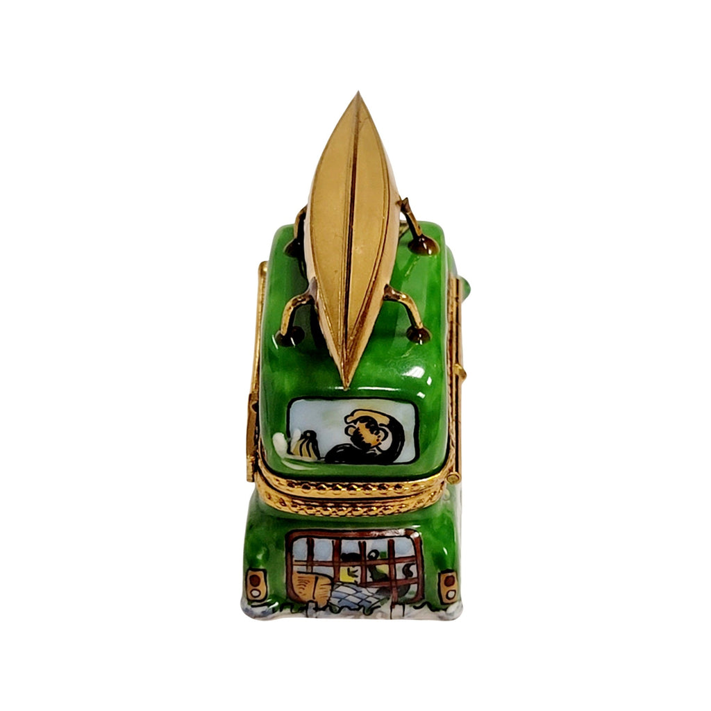 Kayak Canoe Camping Vehical Car Green Limoges Box Gift, view 8