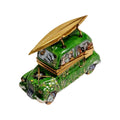 Kayak Canoe Camping Vehical Car Green Limoges Box Gift, a hand-painted Limoges porcelain gift