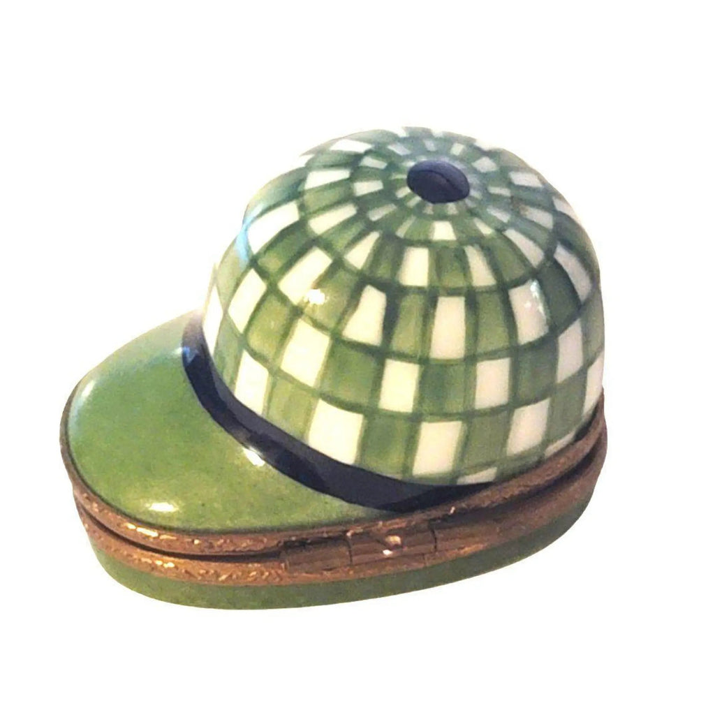 Hand-painted Green Der Hat Cap Limoges box, French artistry for lovers of fine art