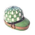 Limoges Boutique presents the Green Der Hat Cap, a genuine Limoges box painted by hand in France