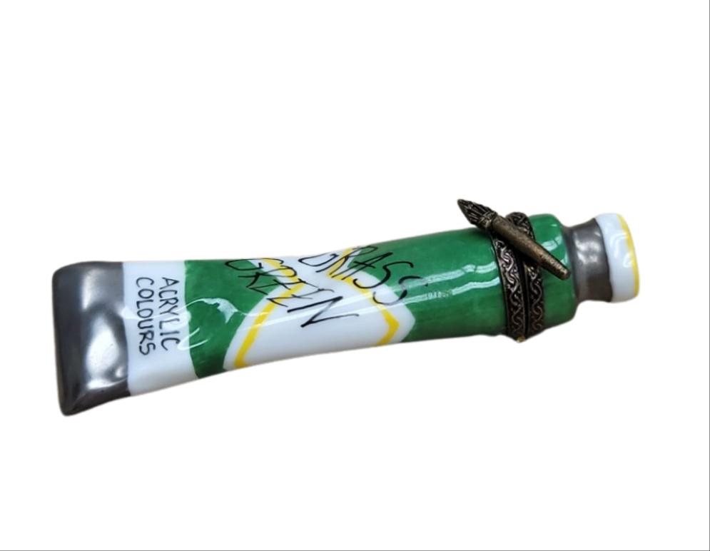 Green Paint Tube Limoges Box for Art Lovers, view 3