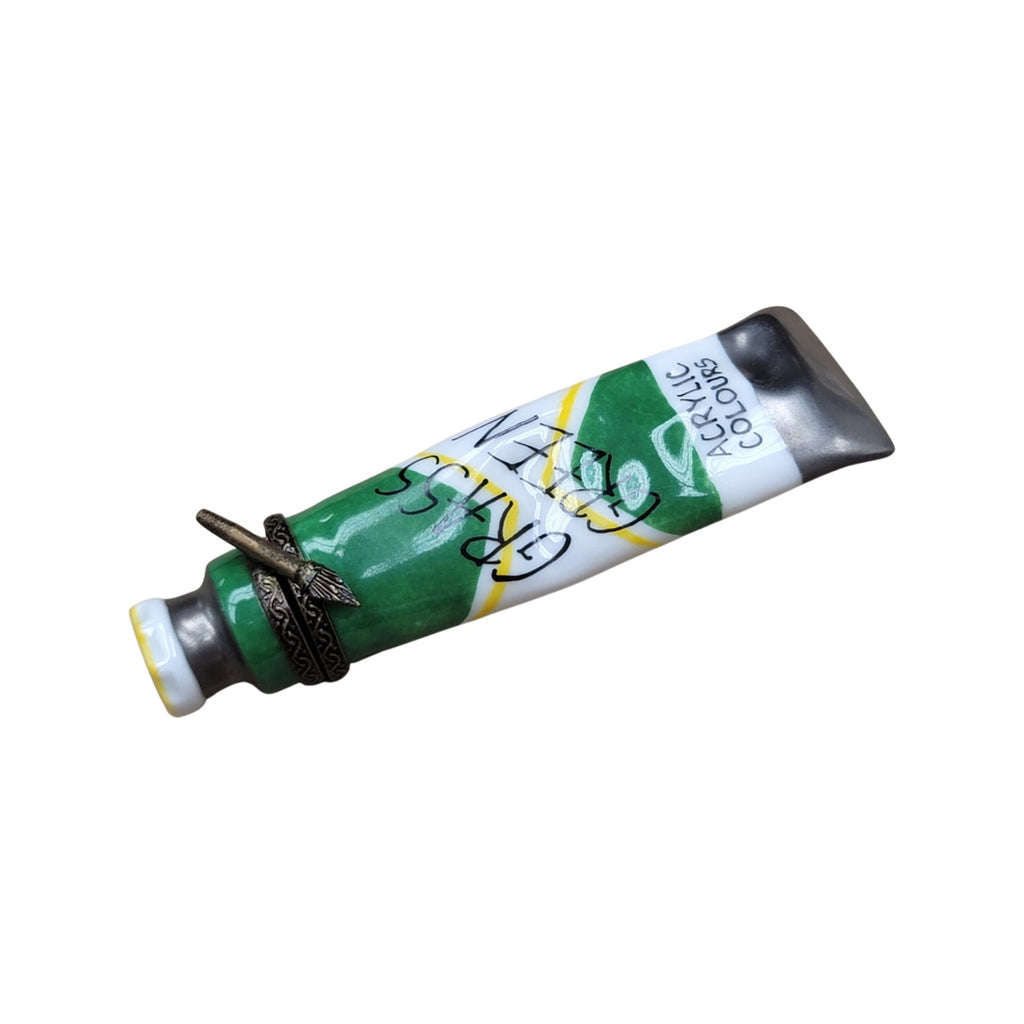 Green Paint Tube Limoges Box for Art Lovers, view 5