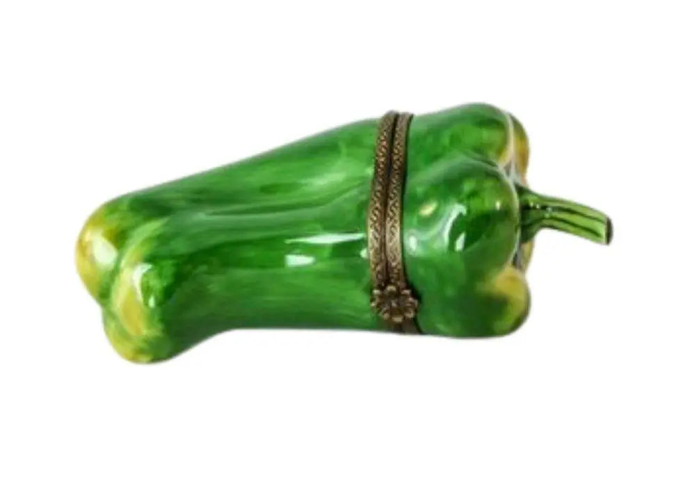 Retired Green Pepper Limoges Box, a hand-painted Limoges porcelain gift