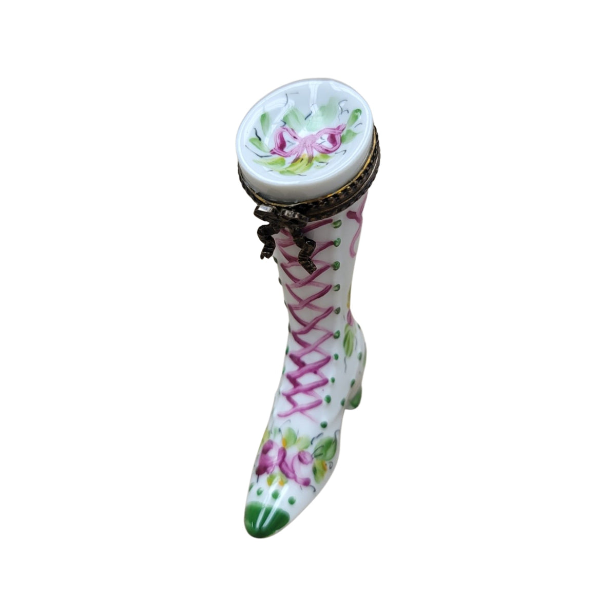 Green Victorian Boot Shoe Fashion Figurine for Collectors, view 4