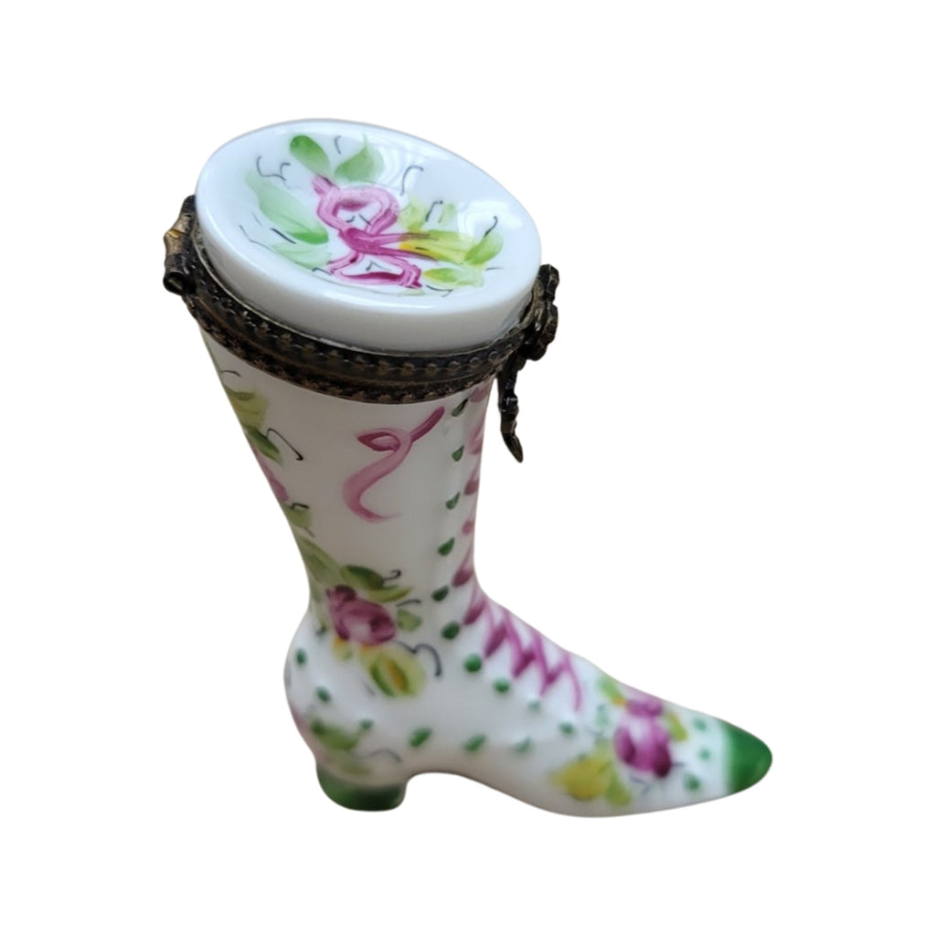 Green Victorian Boot Shoe Fashion Figurine for Collectors, view 5