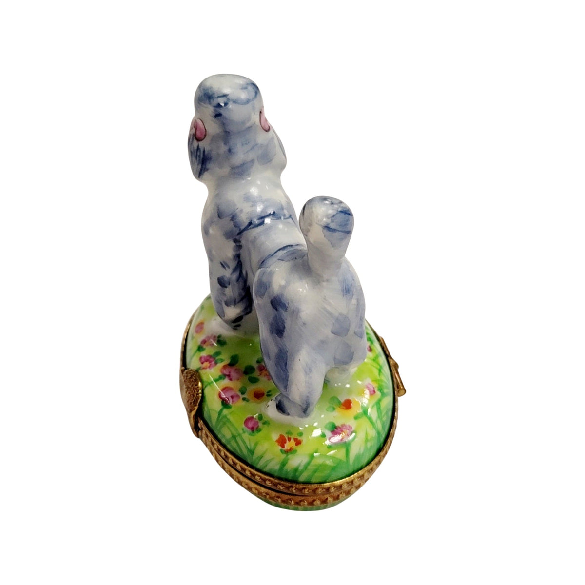 Grey Blue Poodle Limoges Box for Dog Lovers, view 4