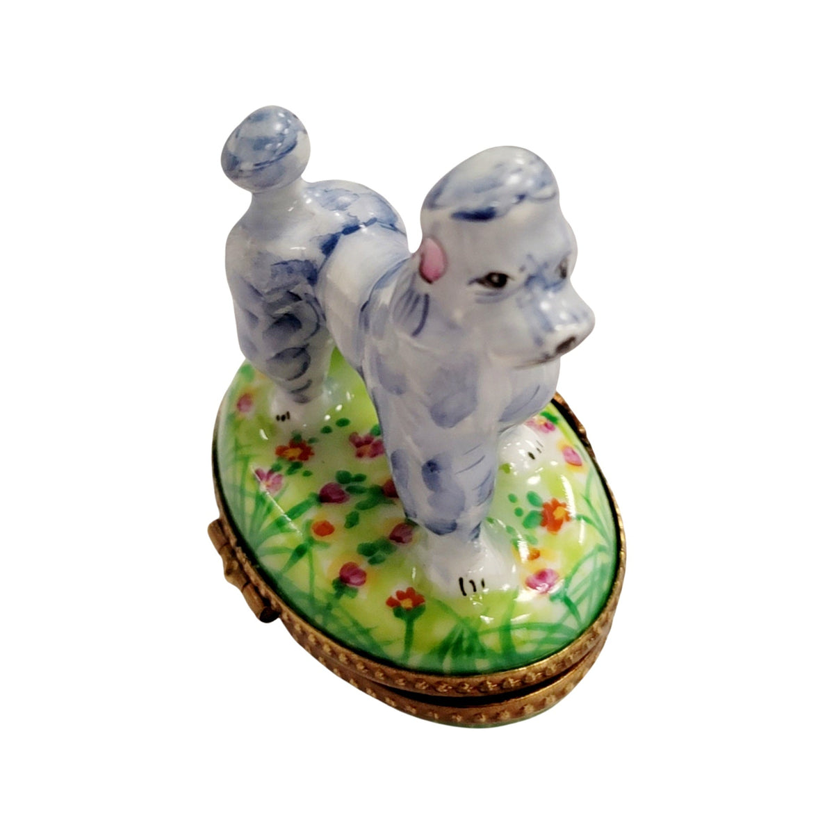 Grey Blue Poodle Limoges Box for Dog Lovers, view 5