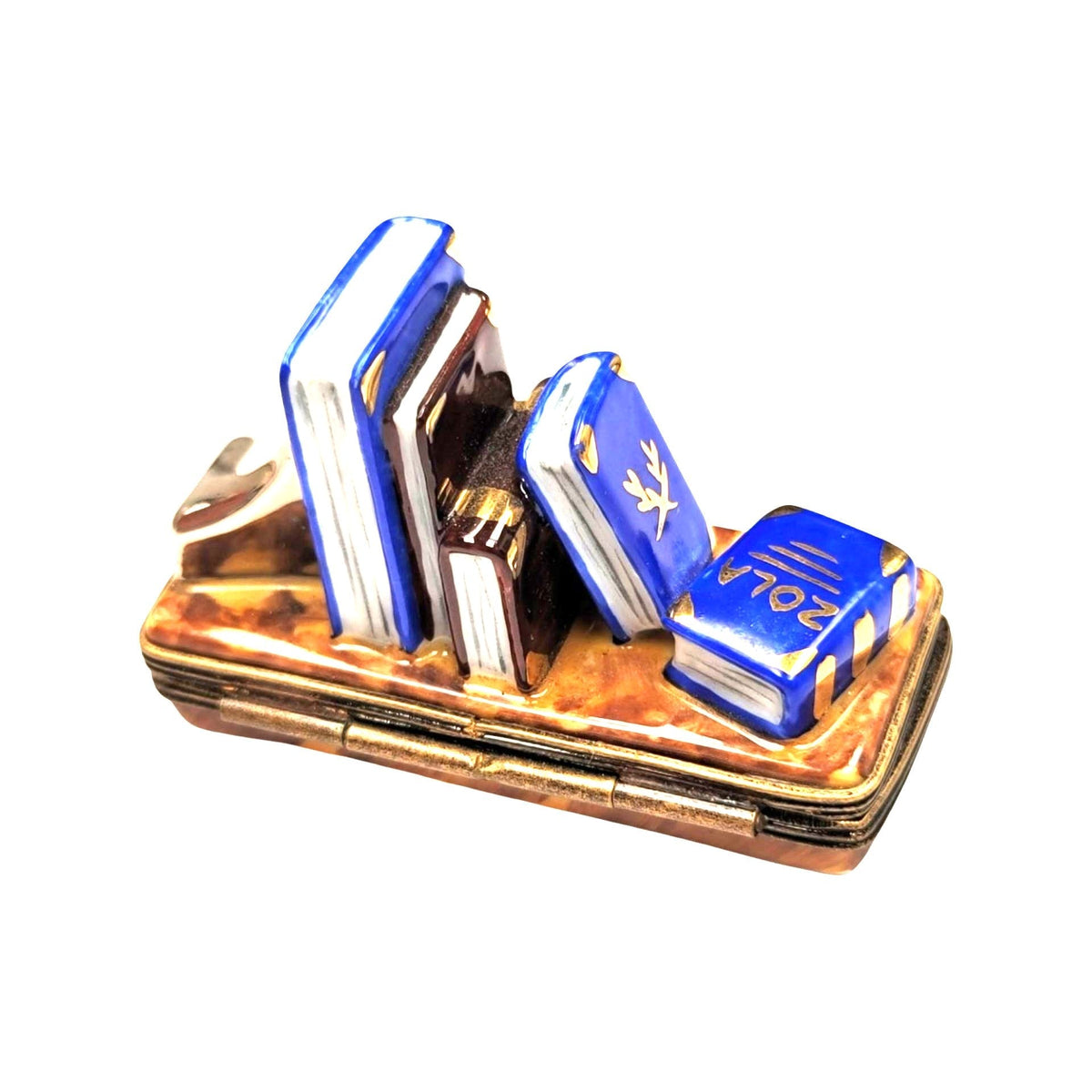 Reading Book Ends Limoges Box Figurine, view 3