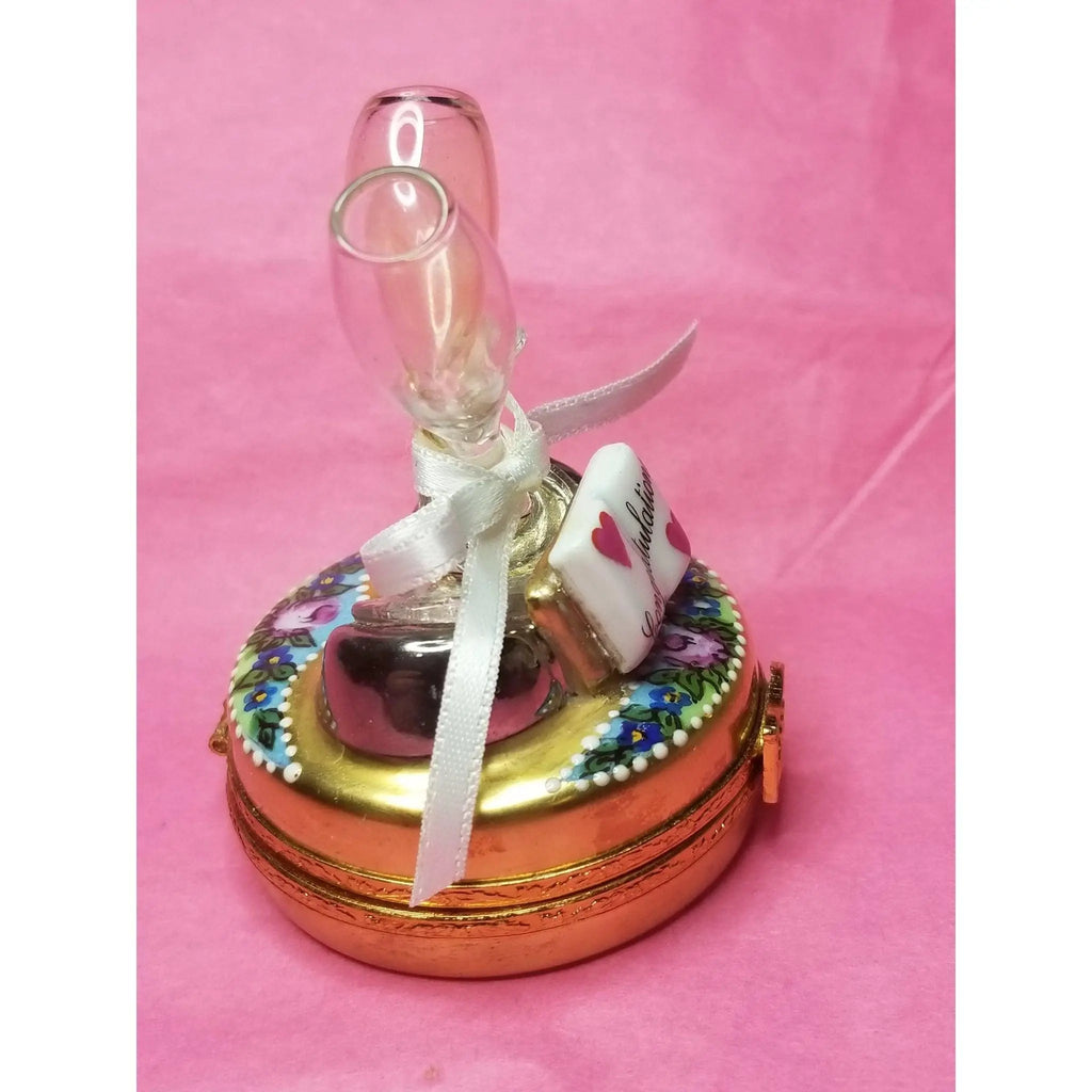 Happy Birthday Champagne Glasses Limoges Box Gift Set, view 4