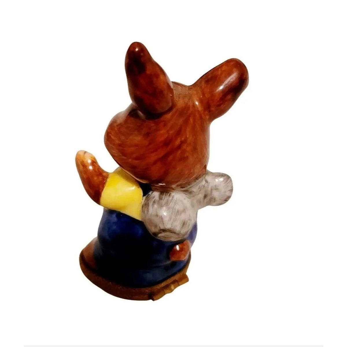Happy Rabbit with Mouse Limoges box painted by hand in Limoges, France, a gift to treasure