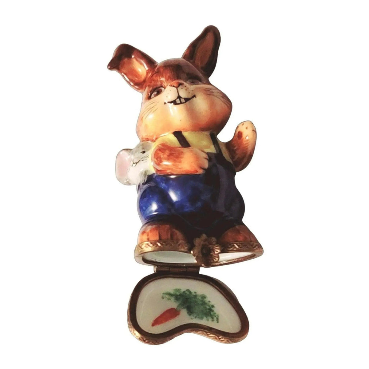 The Happy Rabbit with Mouse, a Limoges keepsake with true French charm