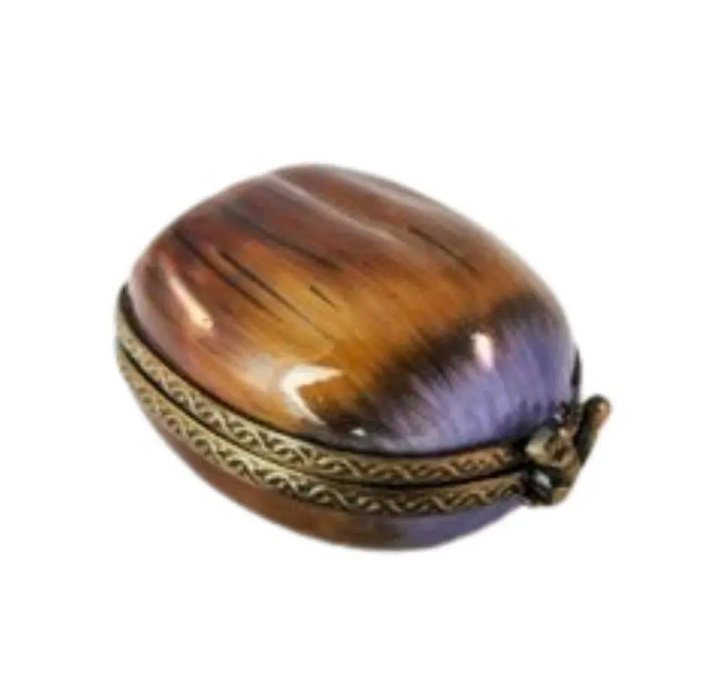 Hazelnut Retired Porcelain Limoges Porcelain Art Object, a hand-painted Limoges porcelain gift