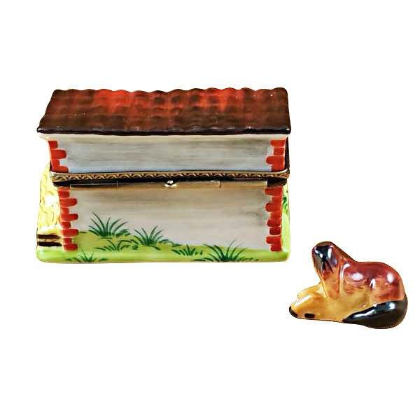 Horse Barn for Equestrian Limoges box painted by hand in Limoges, France, a gift to treasure