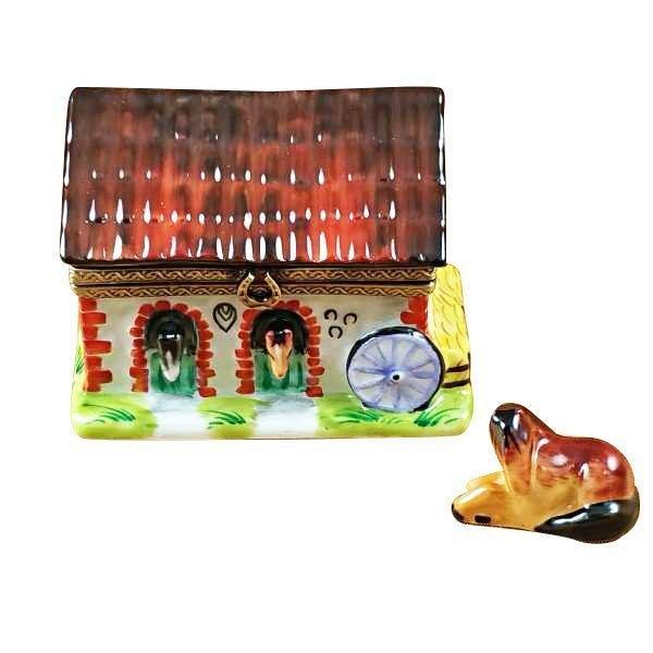 Limoges Boutique presents the Rochard Horse Barn for Equestrian, a genuine Limoges box painted by hand in France