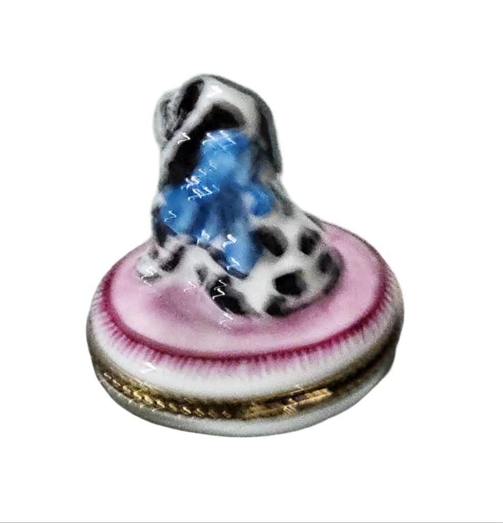Dalmatian Dog on Pink Limoges Box, view 5