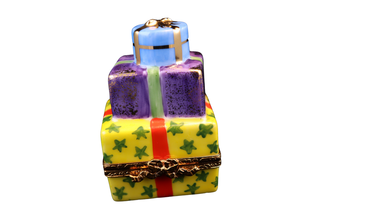 Christmas Presents Limoges box painted by hand in Limoges, France, a gift to treasure