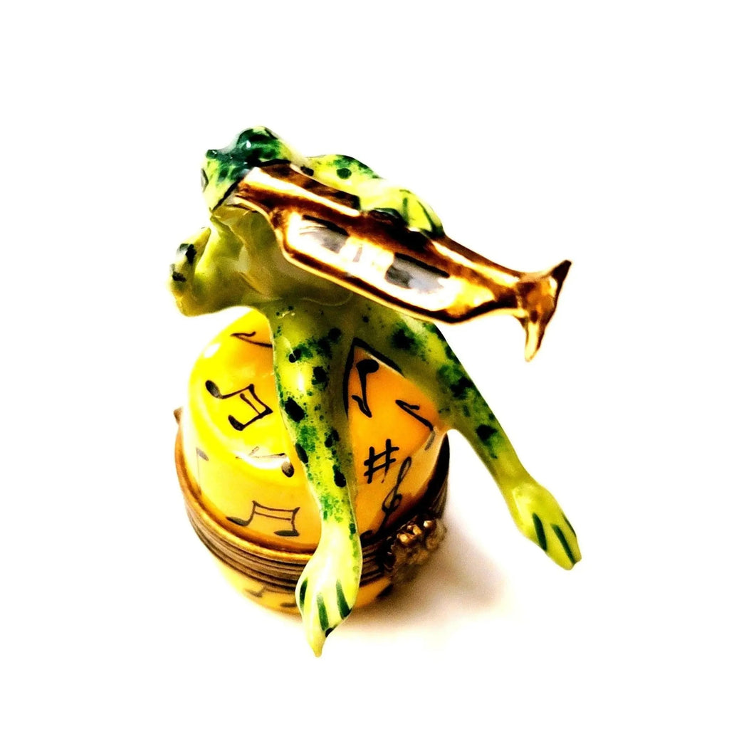 Jazz Frog Trumpet Limoges box, an heirloom-quality piece for collectors