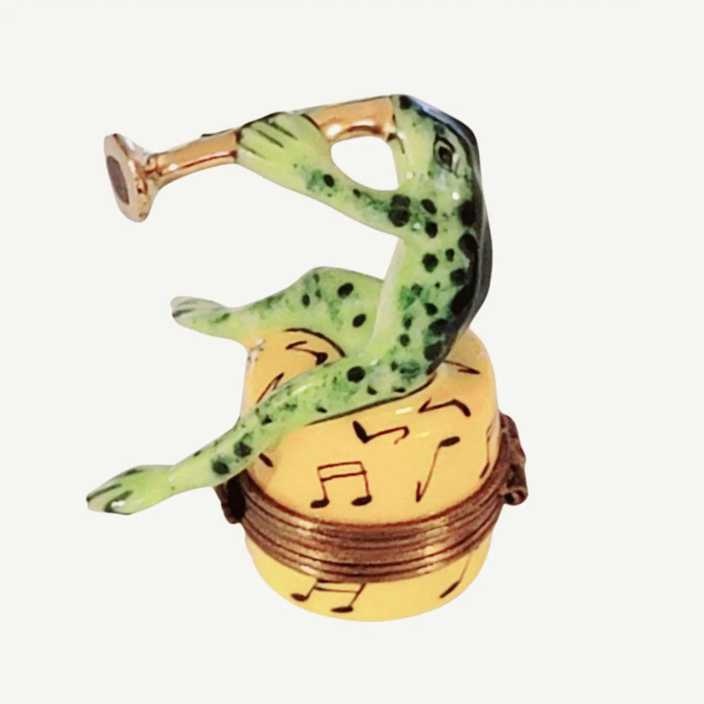 A thoughtful gift for Francophiles: the Jazz Frog Trumpet Limoges box