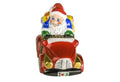Genuine Jolly Santa in Car Radko Limoges box painted by hand in France for Christmas, from Limoges Boutique