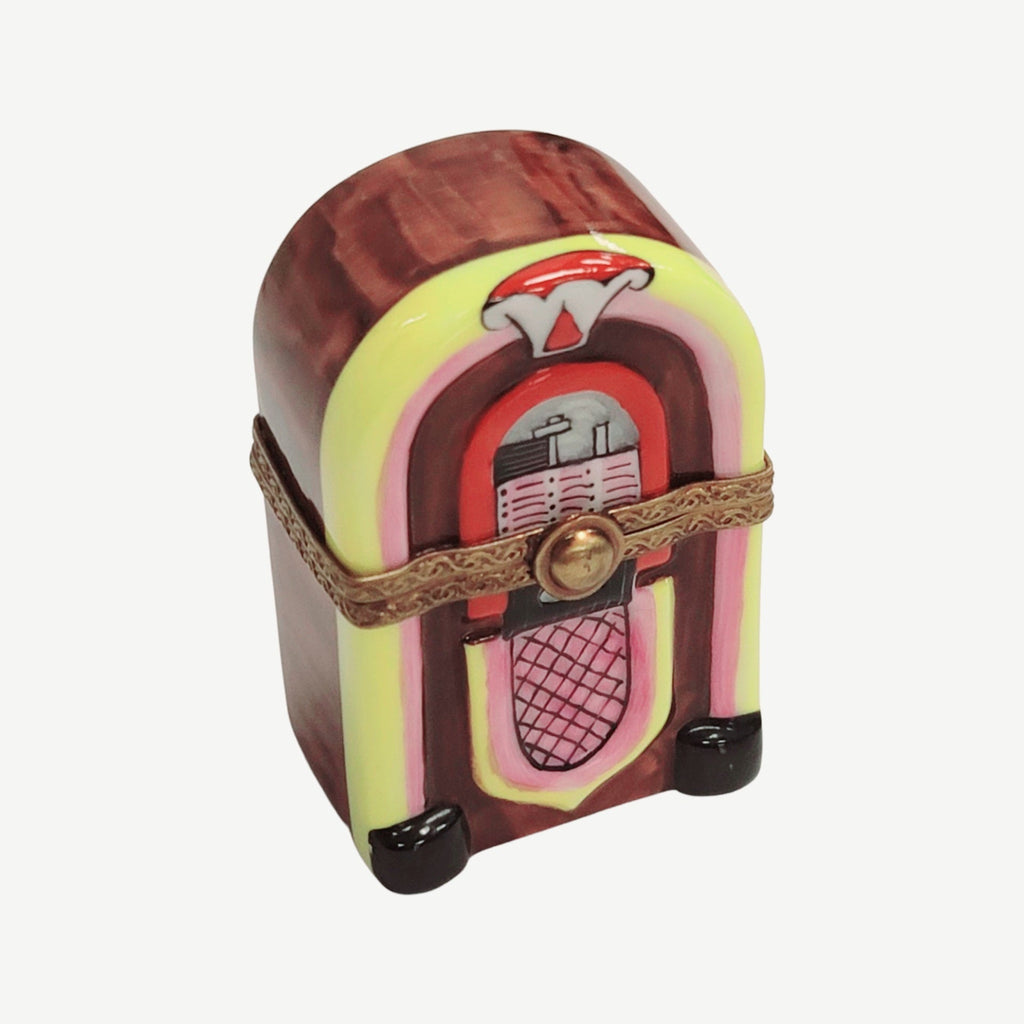Jukebox Limoges Box Figurine for Music Lovers Gift, a hand-painted Limoges porcelain gift
