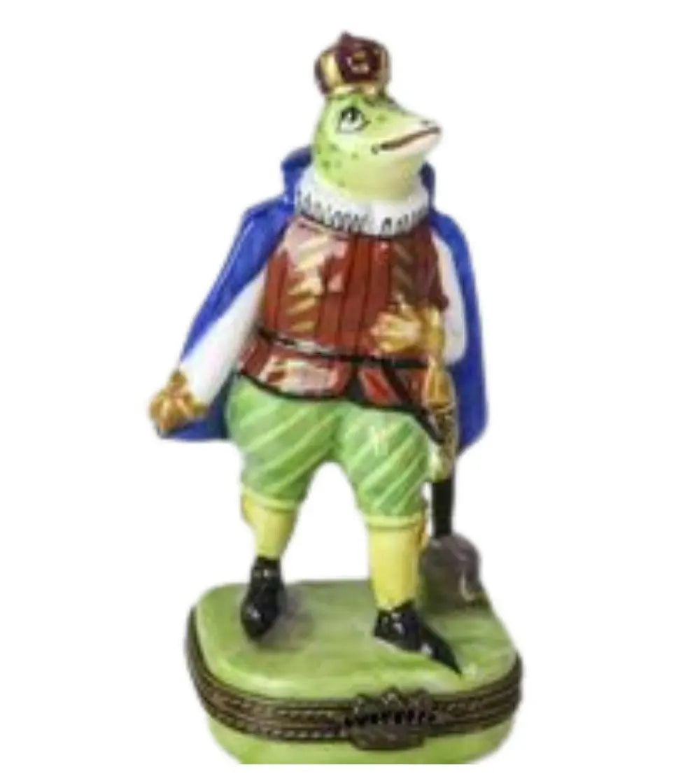 King Frog Porcelain Limoges Porcelain Art Object, a hand-painted Limoges porcelain gift