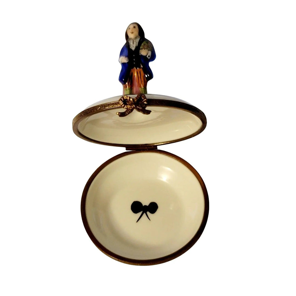 Kite Boy Man Limoges box painted by hand in Limoges, France, a gift to treasure