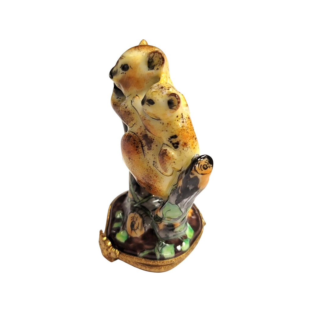 Painted details on the 2 Koala Bear Limoges box, French art in miniature
