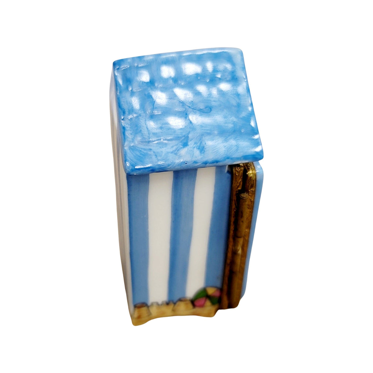 Large Beach Hut Cabana Figurine Limoges Box Decor, view 4