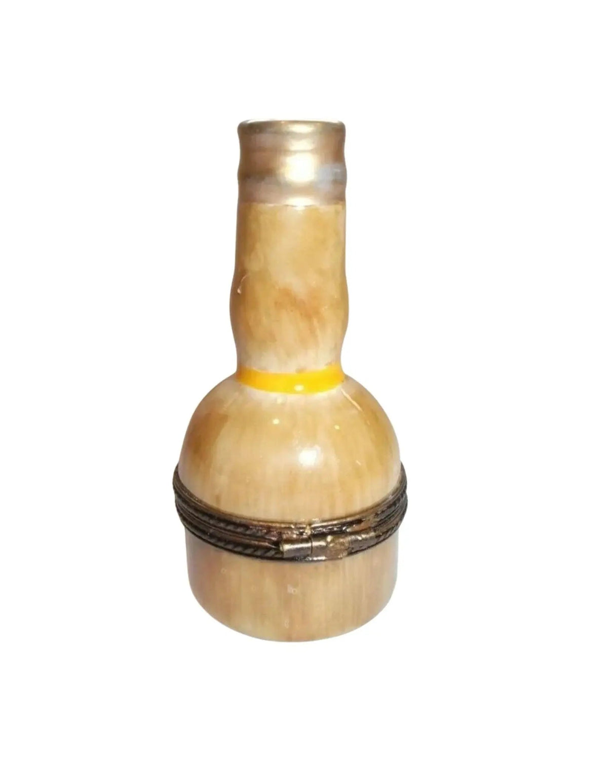 Collectible Large Liquor Bottle Limoges box with artisan brushwork