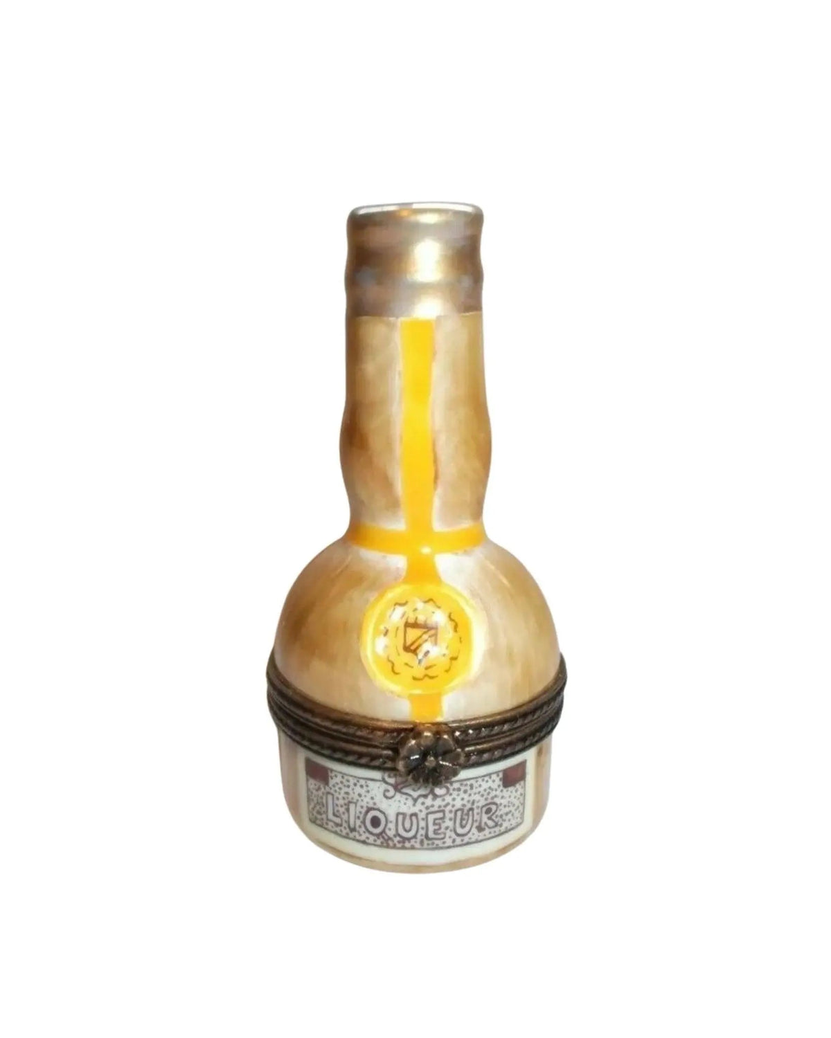 Genuine La Gloriette Large Liquor Bottle Limoges box painted by hand in France, from Limoges Boutique