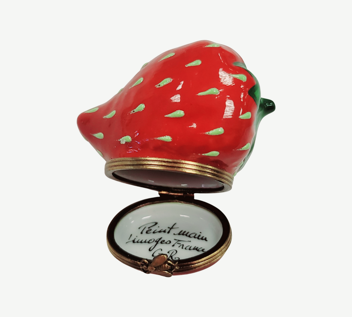 Large Strawberry Porcelain Limoges Box, view 11